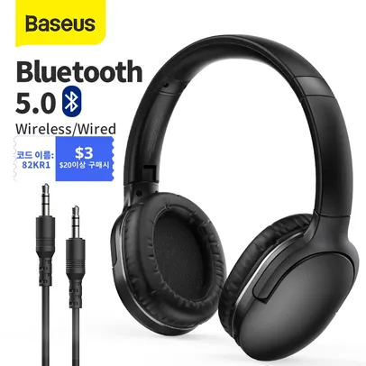 Fones de ouvido Baseus d02 pro  sem fio fone bluetooth de ouvido 5.0 do