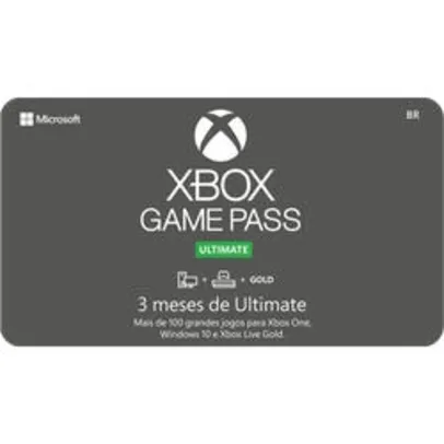 GAME PASS ULTIMATE 3 MESES R$ 96