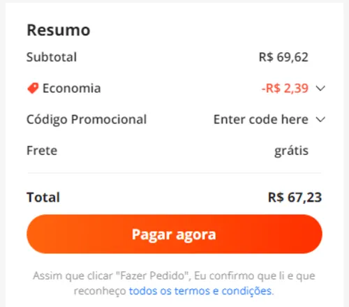 Imagem na descrição da promoção