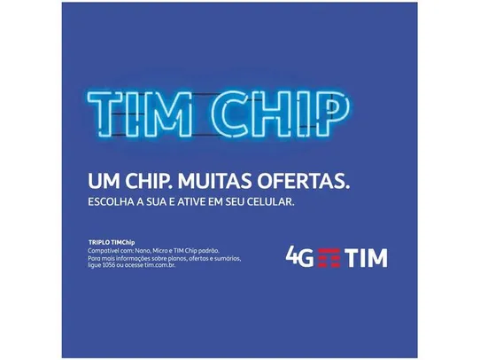 Chip TIM 4G - Pré-Pago  [Cobertura Nacional]