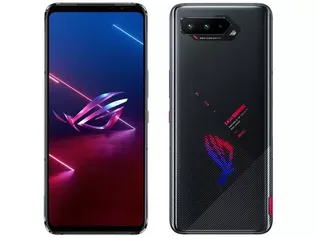 Smartphone Gamer Asus ROG Phone 5s 128GB Preto 5G - 8GB RAM Tela 6,78” Câm. Tripla + Selfie 24MP