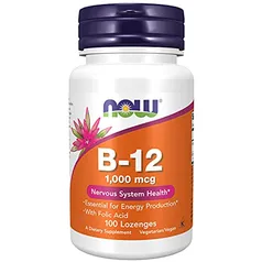 Vitamina B 12 1000mcg (100 pastilhas) Now Foods