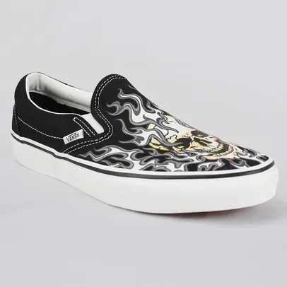 Tênis Vans Classic Slip-On Flame Skull