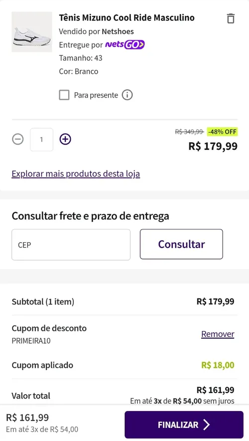 Imagem na descrição da promoção