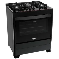 Fogão 5 Bocas de Piso Dako, Acendimento Automático, Preto - Supreme Glass - Bivolt por R$ 1019