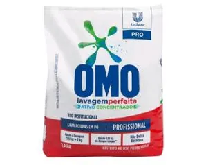 [APP + CLUBE DA LU] Sabão em Pó Omo Lavagem Perfeita Concentrado - Profissional 5,6kg - 4 Unidades