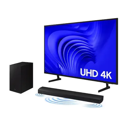 [Com Cashback Pelando R$ 4470] Smart Big TV 75" UHD 4K 75DU7700 2024 + Soundbar HW-B550 