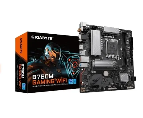 Placa Mãe Gigabyte B760M Gaming WIFI, Chipset B760, Intel LGA 1700, MATX, DDR5