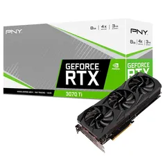 Placa de Video RTX 3070 Ti VERTO PNY NVIDIA GeForce, 8 GB GDDR6X, LHR, DLSS, Ray Tracing - VCG3071T8TFMPB