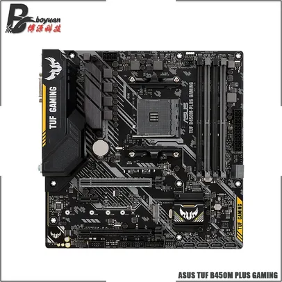 Placa-Mãe ASUS TUF B450M PLUS GAMING DDR4, MAX 128GB, M.2, USB 3.1