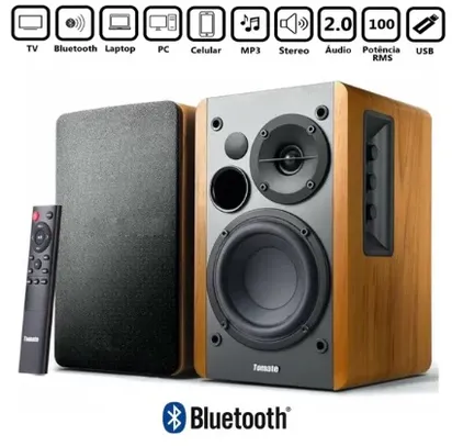 Caixa Monitor Referência Ativo Tomate Mst 2026 Bluetooth 100w Multimídia Home Studio