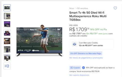 Imagem na descrição da promoção