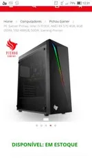 PC GAMER PICHAU, INTEL I3-9100F, AMD RX 570 4GB, 8GB DDR4, SSD 480GB, 500W, GAMING HUNTER | R$2.231