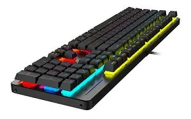 Teclado Rgb Mecânico Havit Hv-kb366l Switch Blue R$ 180