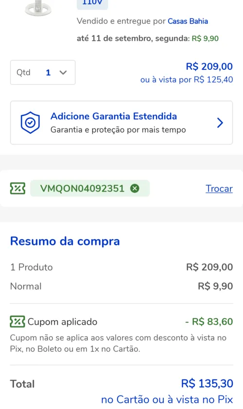 Imagem na descrição da promoção