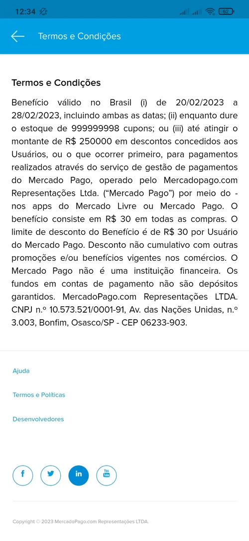 Imagem na descrição da promoção