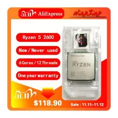 [11.11] Processador Amd Ryzen 5 2600 novo 6/12 tdp 65w | R$ 570