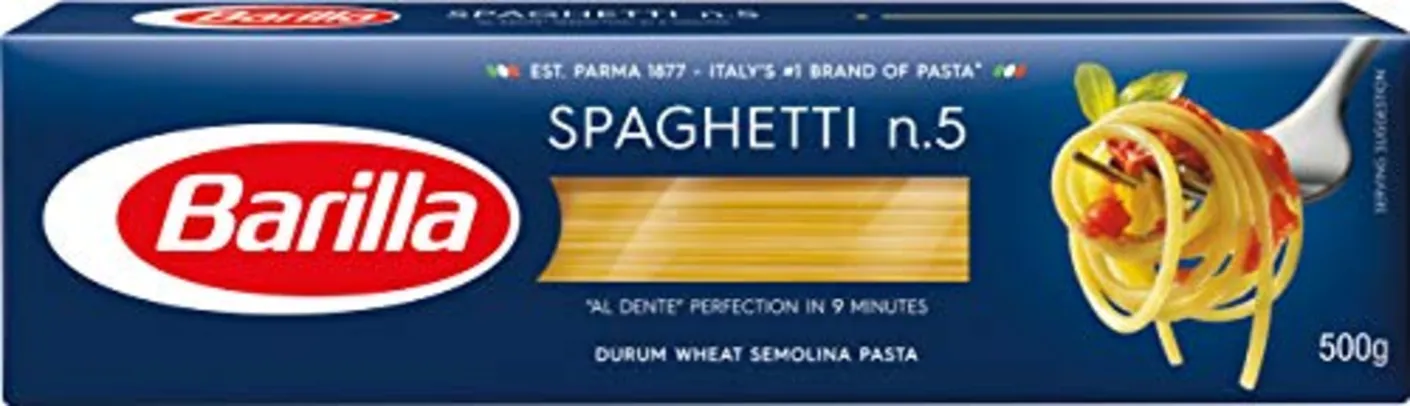 [PRIME|Rec]Macarrão Grano Duro Spaguetti N.5 Barilla 500g