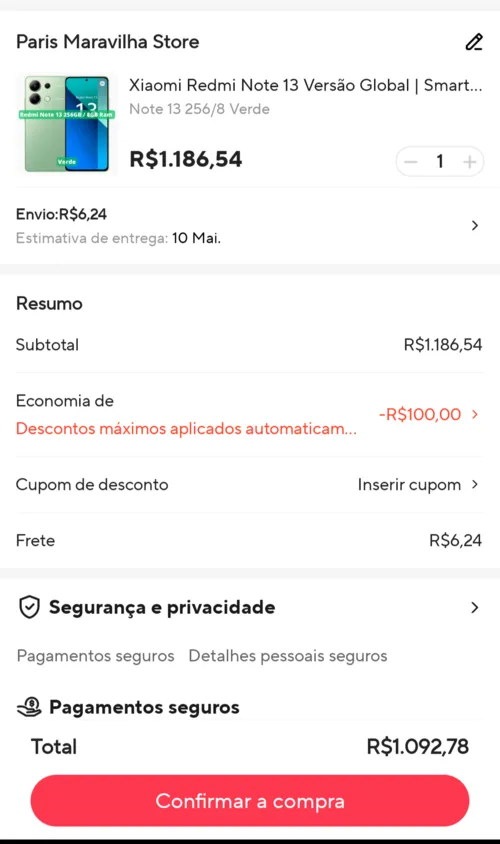 Imagem na descrição da promoção