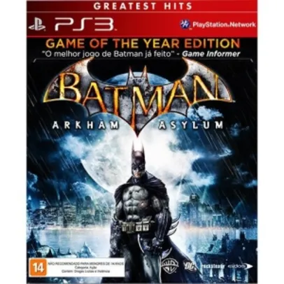 [Americanas] Batman - Arkham Asylum - PS3 R$17,59 boleto // R$19,99 1x cartão