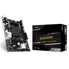 Placa Mãe Biostar A320MH, Chipset A320, AMD AM4, mATX, DDR4