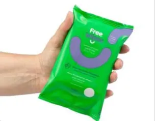 (MagaluPay + cliente ouro 1,79) Lenço Umedecido Antisséptico Free Wipes - Free W01 20 Unid |