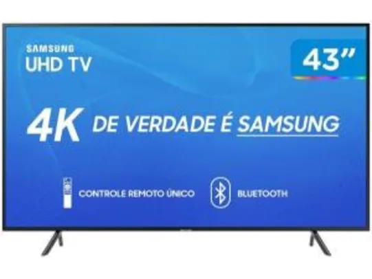 Smart TV 4K LED 43” Samsung UN43RU7100 Wi-Fi - HDR 3 HDMI 2 USB