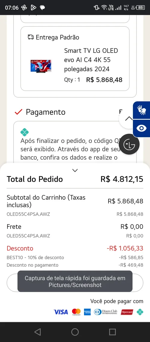 Imagem na descrição da promoção