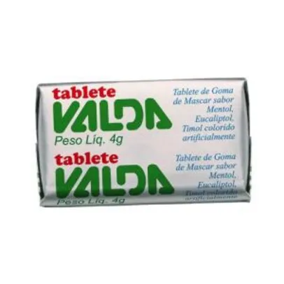 Tablete Valda Goma de Mascar 1 Unidade 4g | R$0,01