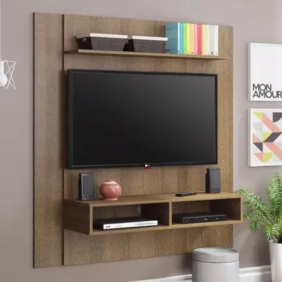 Painel para TV até 50” Arizona 1 Prateleira - 2 Nichos Madesa