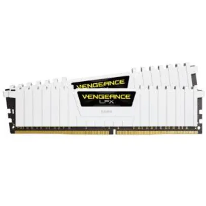 Memória 16GB (2x8) 3000MHz CL15 Corsair Vengeance LPX Branco DDR4 CMK16GX4M2B3000C15W