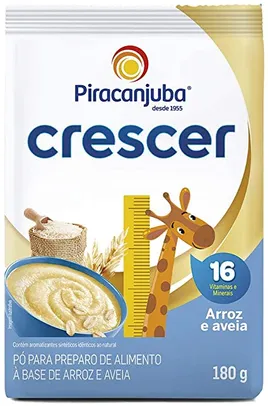 Cereal Infantil Piracanjuba Crescer Arroz Aveia 180g Pouch R$2