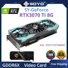 Placa de vídeo RTX 3070 NOVA SOYO TRIPLE FAN