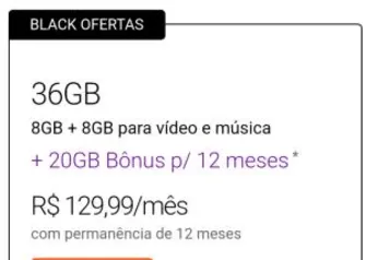 VIVO - 36GB de internet por 12 meses - pós pago