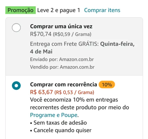 Imagem na descrição da promoção