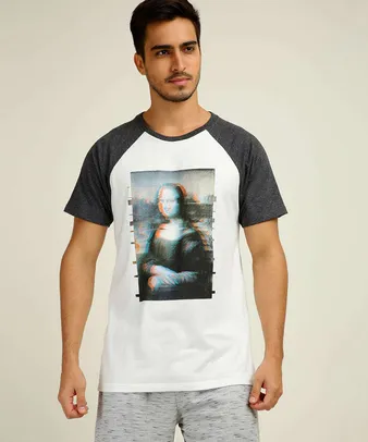 Camiseta Masculina Estampa Frontal Manga Curta MR | R$24