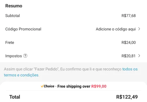 Imagem na descrição da promoção