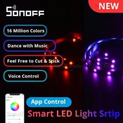 Fita de LED RGB Inteligente SONOFF Compatível com Alexa e Google Home | R$107