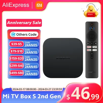 [Taxa Inclusa] Xiaomi Mi TV Box S 4K 2ª Geração