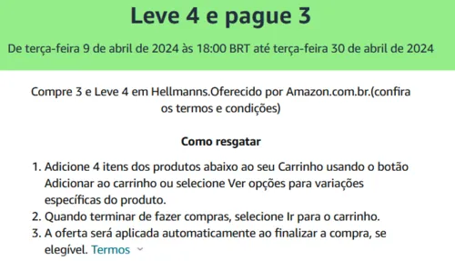 Imagem na descrição da promoção