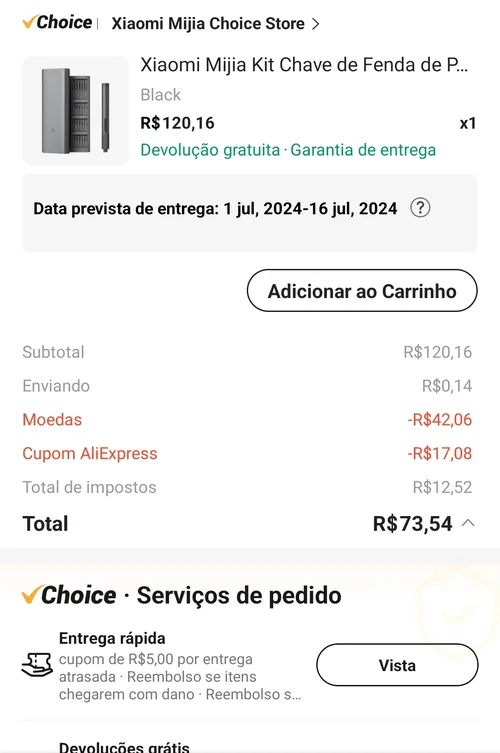 Imagem na descrição da promoção