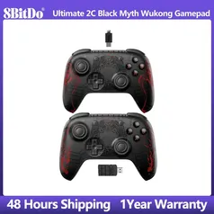 [Taxas Inclusas/R$119 Moedas App] Controle 8BitDo Ultimate 2C - Edição Black Myth Wukong