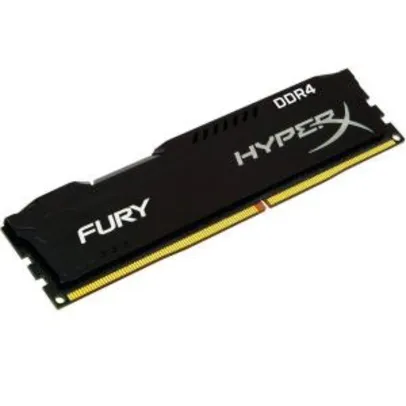 Memória HyperX Fury, 4GB, 2400MHz, DDR4, CL15, Preto - HX424C15FB/4 - R$149