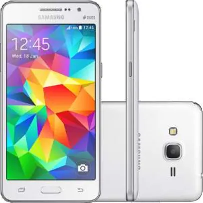 [Shoptime] Smartphone Samsung Galaxy Gran Prime Duos Dual Chip Android Tela 5" Memória Interna 8GB - 3G Câmera 8MP - Branco por R$ 550