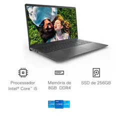 Notebook Dell Inspiron i15-i1100-U35P 15.6" Full HD 11ª Geração Intel Core i5 8GB 256GB SSD Linux