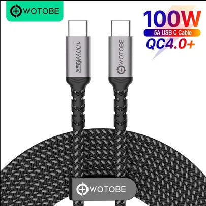 Cabo usb c para usb c 3m 100w | R$6