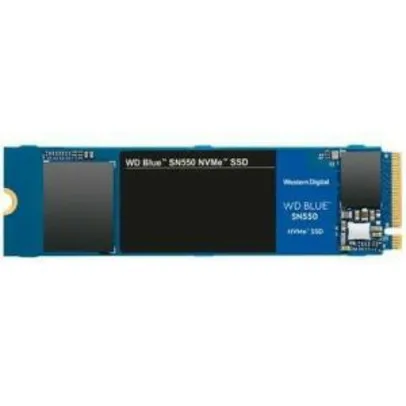SSD WD Blue SN550, 1TB, M.2, PCIe, NVMe, Leituras: 2400Mb/s e Gravações: 1950Mb/s - WDS100T2B0C | R$ 689