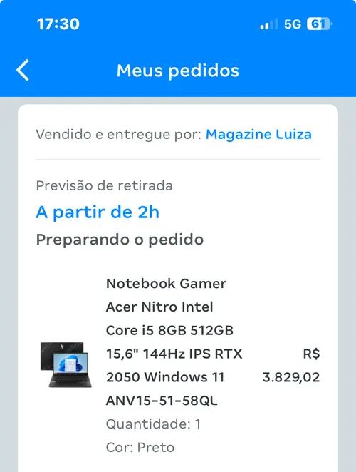 Imagem na descrição da promoção