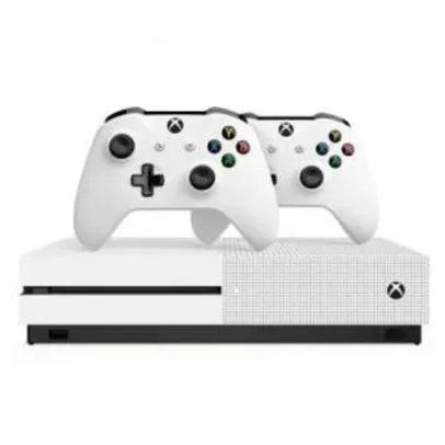 Console Microsoft Xbox One S 1TB + 2 Controles sem Fio Branco - R$1.331