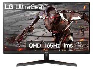 Monitor Gamer LG UltraGear 32, 165Hz, QHD, 1ms, DisplayPort e HDMI, 95% sRGB, FreeSync Premium, HDR 10, VESA, Preto - 32GN600-B